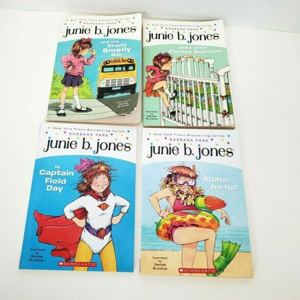 Mixed Lot of 4 Junie B. Jones EARLY Chapter Books ~ by Barbara Park Scholastic